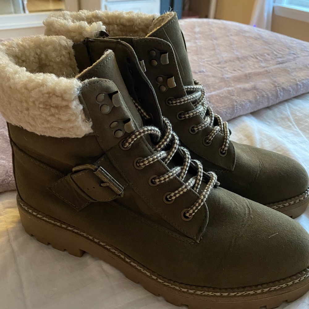 Green Combat Boots